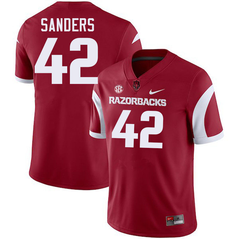 Drew Sanders Arkansas Jersey,Arkansas Razorbacks #42 Drew Sanders Jersey Youth College-Retro Cardina